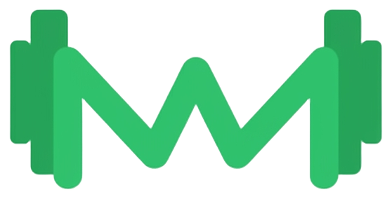 Logotipo Meu Shape: haltere em forma da letra M